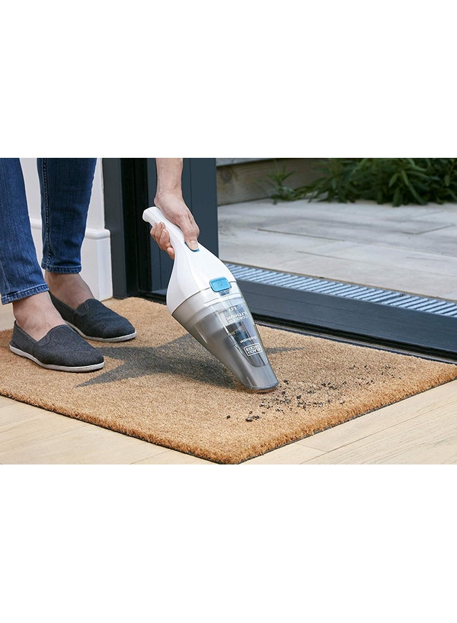 Cordless Handheld Portable Vacuum Cleaner, 3.6V, Lithium-Ion Battery 1.5Ah, 8AW Suction Power, 325ml Visible Dirt Bowl, Quick and Easy Cleaning, 5.4 W NVC115JL-B5 White/Grey