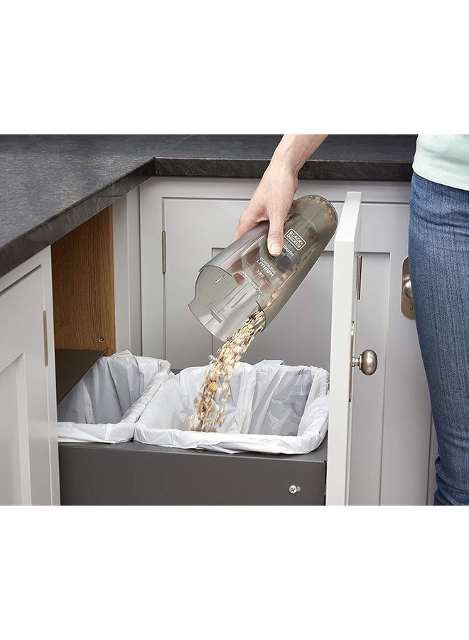 Cordless Handheld Portable Vacuum Cleaner, 3.6V, Lithium-Ion Battery 1.5Ah, 8AW Suction Power, 325ml Visible Dirt Bowl, Quick and Easy Cleaning, 5.4 W NVC115JL-B5 White/Grey