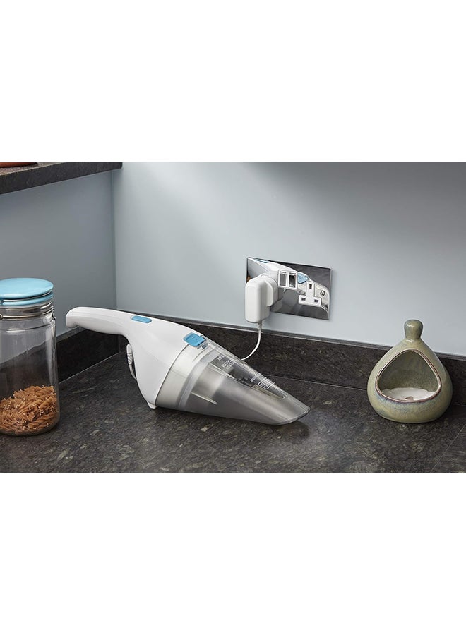 Cordless Handheld Portable Vacuum Cleaner, 3.6V, Lithium-Ion Battery 1.5Ah, 8AW Suction Power, 325ml Visible Dirt Bowl, Quick and Easy Cleaning, 5.4 W NVC115JL-B5 White/Grey