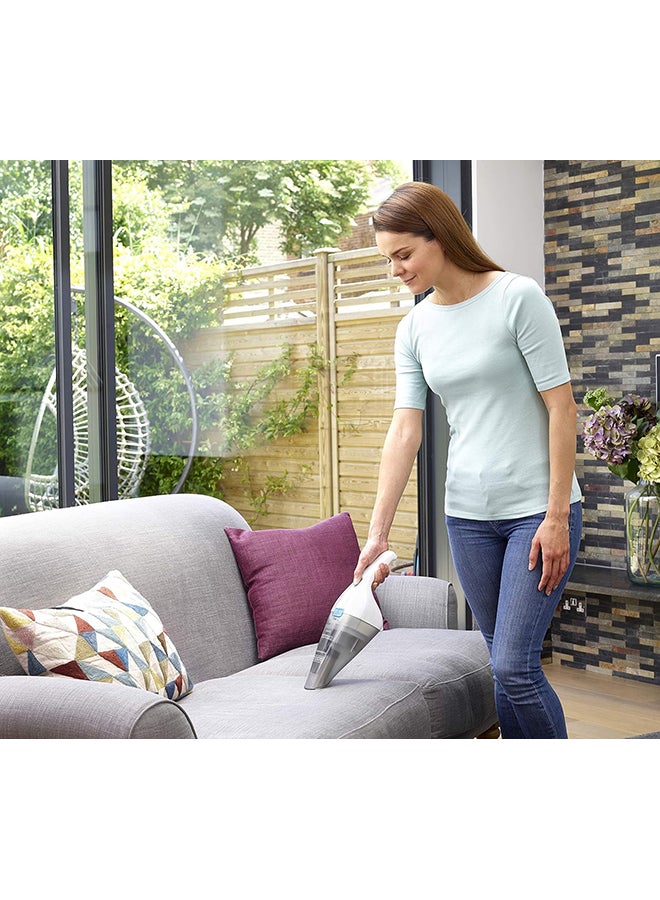Cordless Handheld Portable Vacuum Cleaner, 3.6V, Lithium-Ion Battery 1.5Ah, 8AW Suction Power, 325ml Visible Dirt Bowl, Quick and Easy Cleaning, 5.4 W NVC115JL-B5 White/Grey