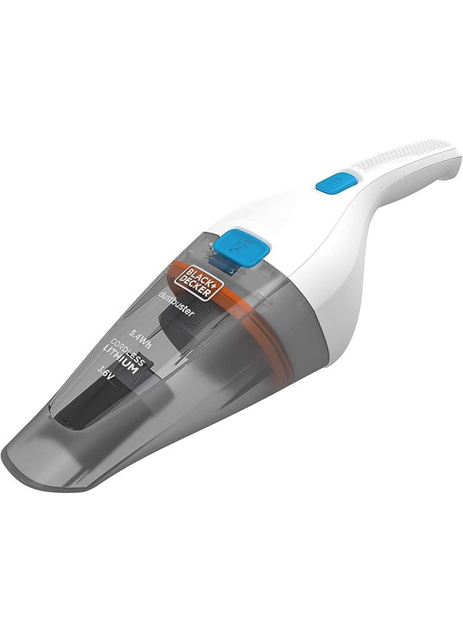Cordless Handheld Portable Vacuum Cleaner, 3.6V, Lithium-Ion Battery 1.5Ah, 8AW Suction Power, 325ml Visible Dirt Bowl, Quick and Easy Cleaning, 5.4 W NVC115JL-B5 White/Grey