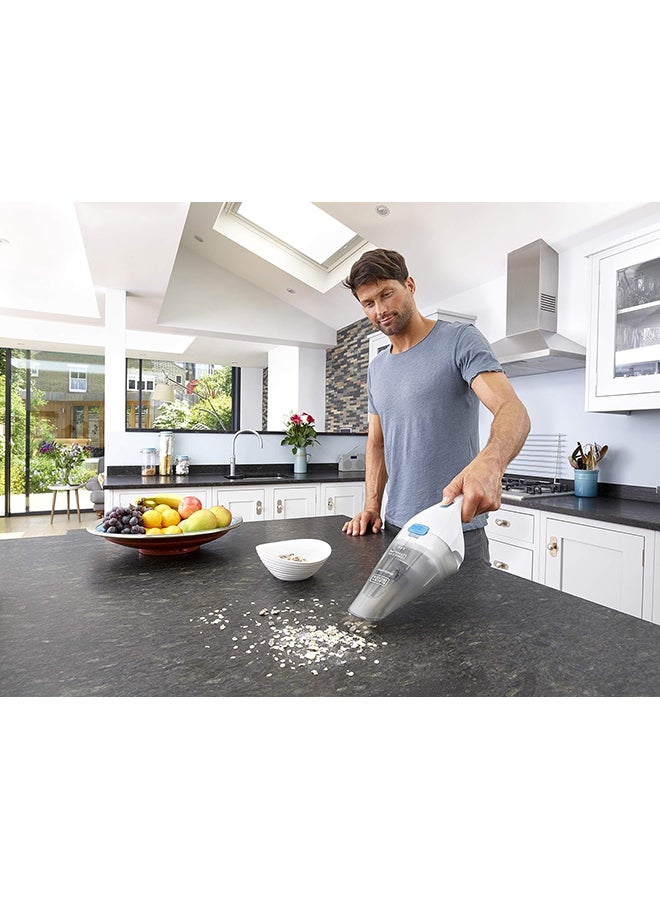 Cordless Handheld Portable Vacuum Cleaner, 3.6V, Lithium-Ion Battery 1.5Ah, 8AW Suction Power, 325ml Visible Dirt Bowl, Quick and Easy Cleaning, 5.4 W NVC115JL-B5 White/Grey