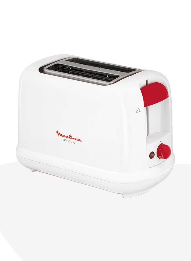 Toaster | Principio | 2 Slots | 850 W | 7 Levels of Toasting | Defrost Function |    2 Years Warranty 850 W LT160127 White / Red