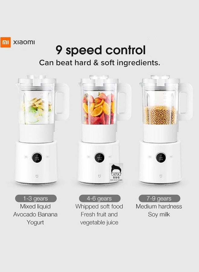 Versatile Smart Blender & Food Processor Hot & Cold Dual-Mode Blending, 9-Speed Precision Control, Ultra-Sharp 8-Leaf Stainless Steel Blade, OLED Touch Display, High-Power Motor, Smart App Connectivity for Effortless Cooking & Smoothies 800 - 950 W MPBJ001ACM-1A White