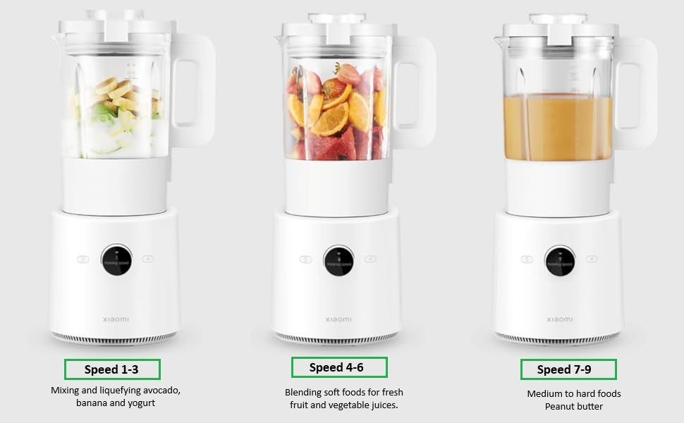 Versatile Smart Blender & Food Processor Hot & Cold Dual-Mode Blending, 9-Speed Precision Control, Ultra-Sharp 8-Leaf Stainless Steel Blade, OLED Touch Display, High-Power Motor, Smart App Connectivity for Effortless Cooking & Smoothies 800 - 950 W MPBJ001ACM-1A White