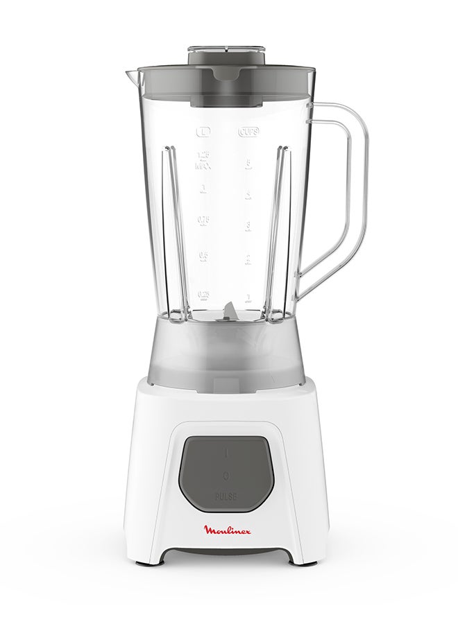 Blender | Blendeo+  Blender Smoothie Maker | Mixer | 2 Attachements | Ice Crush Technology | Duraforce Label | Durable Blending Performance | 1 Speed | Pulse Function | 2 Years Warranty 1.5 L 450 W LM2B3127 White / Gray