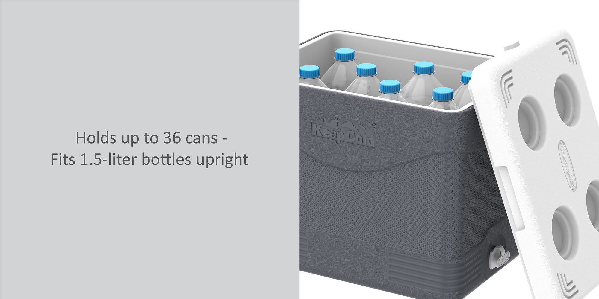 Keep Cold Plastic Picnic Icebox 24 Liter - Blue Blue 24.0Liters
