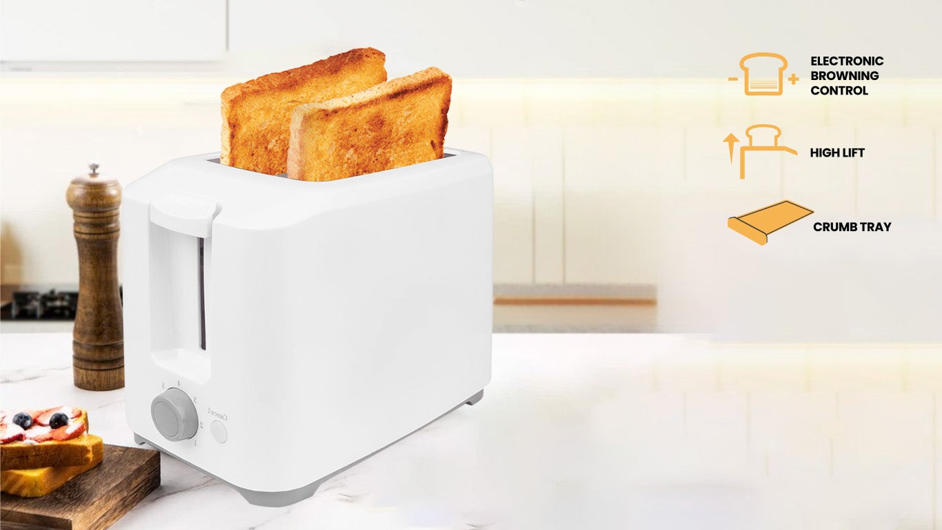 Bread Toaster 2 Slices 700W 700 W CK2436 White