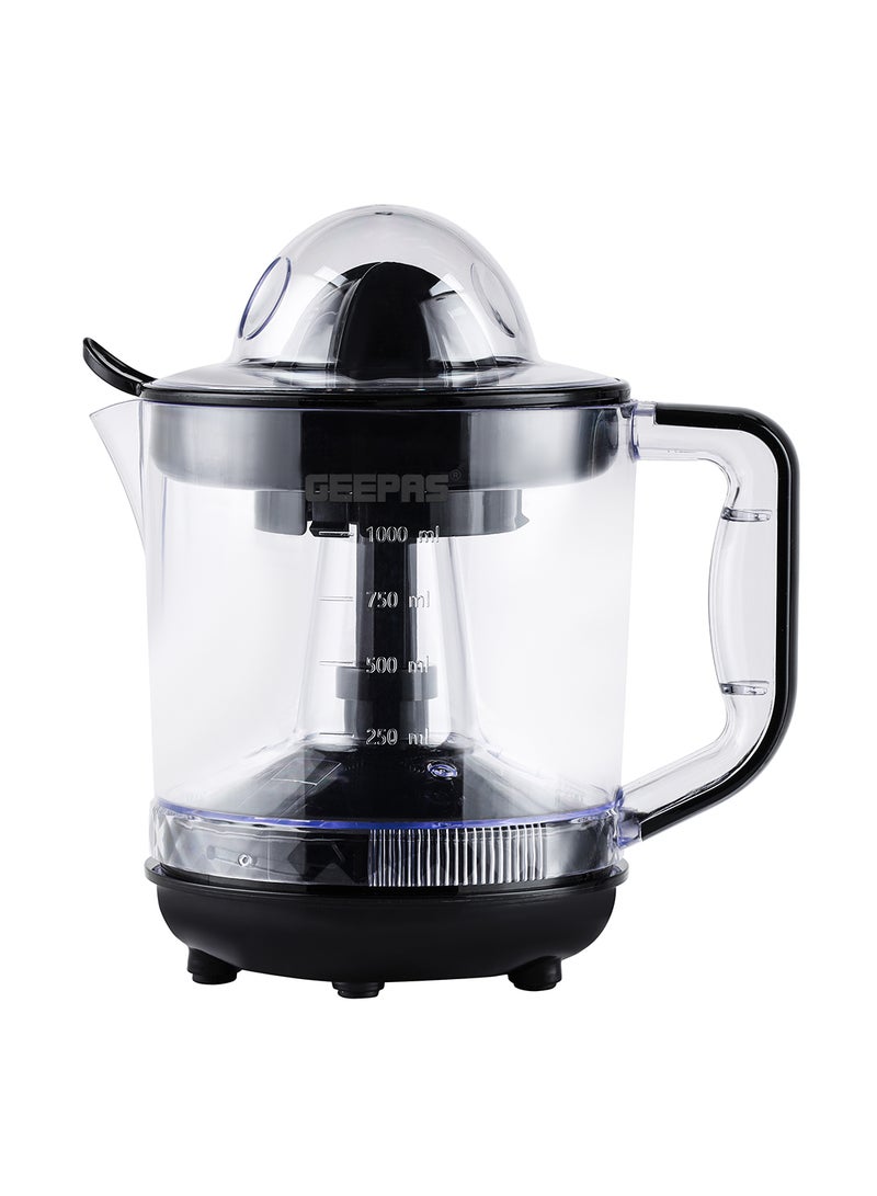 1 L Citrus Juicer 25 W| Set includes 2  Cones, Jar and a Transparent Lid| Automatic Juicer for making Orange Juice, Lemon, and so on| Plastic Body with Non-Slip Feet| 2 Years Warranty 1 L 25 W GCJ9900N Yellow/White