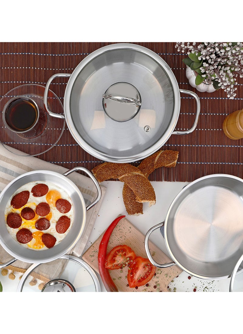 6 Pieces Stainless Steel Egg Pan Set, 5