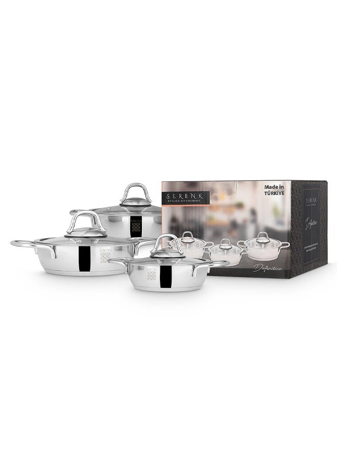 6 Pieces Stainless Steel Egg Pan Set, 5