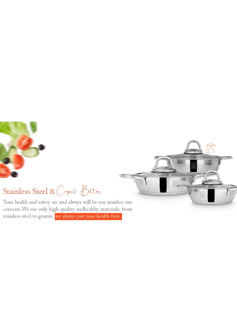 6 Pieces Stainless Steel Egg Pan Set, 5