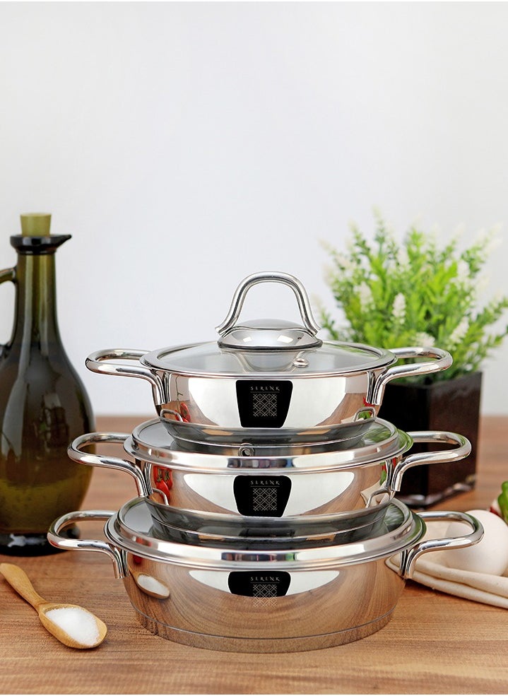 6 Pieces Stainless Steel Egg Pan Set, 5