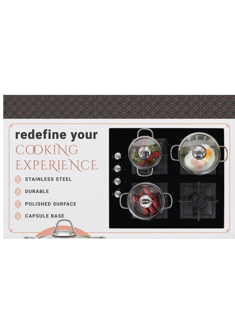 6 Pieces Stainless Steel Egg Pan Set, 5
