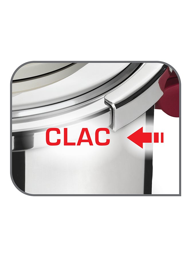 TEFAL Pressure Cooker | Clipso Precison 10 L | Stainless Steel | 2 Cooking Programs | Foldable Handles | Made in France | 2 Years Warranty | P4411562 Red and Silver 10.0Liters