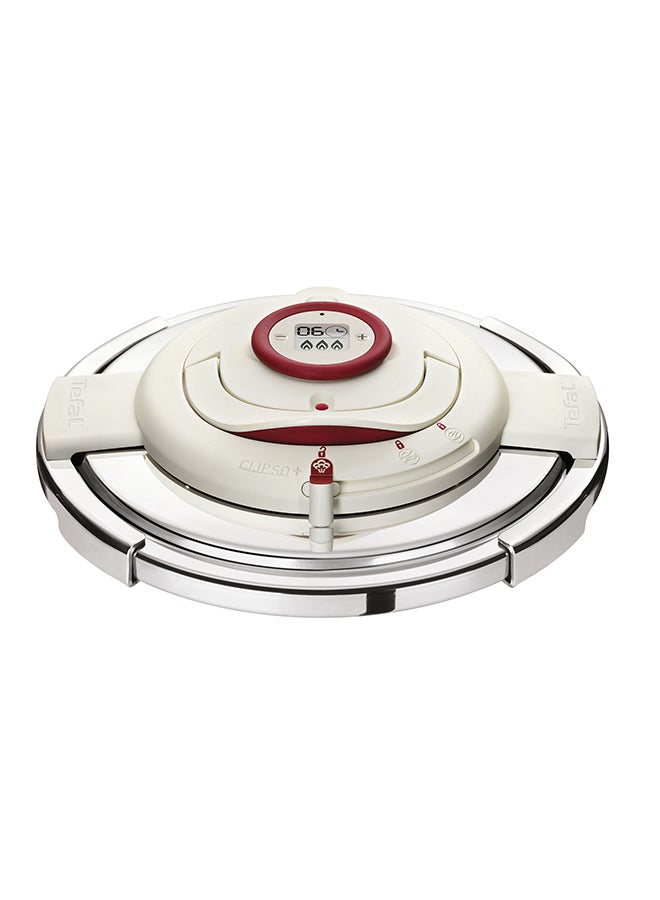 TEFAL Pressure Cooker | Clipso Precison 10 L | Stainless Steel | 2 Cooking Programs | Foldable Handles | Made in France | 2 Years Warranty | P4411562 Red and Silver 10.0Liters