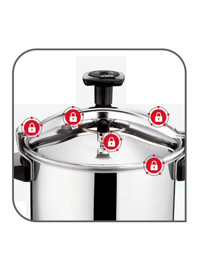 TEFAL Pressure Cooker | Authentique 6 L | Stainless Steel | 5 Security Sytems | all heat sources including induction | 2 Years Warranty |P0530734 Stainless Steel 6.0Liters