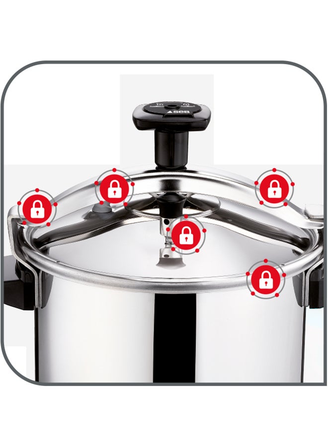 TEFAL Pressure Cooker | Authentique 8 L for 5/8 people | Silver / Black | Stainless Steel | Safe | All heat sources | Made in France | 2 Years Warranty | P0531134 8.0Liters