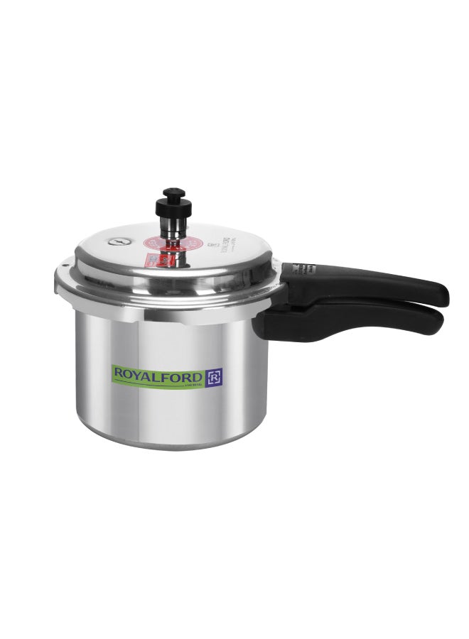 Pressure Cooker Induction Base 1 Rubber Gasket And Safety Valve Free Silver 3Liters