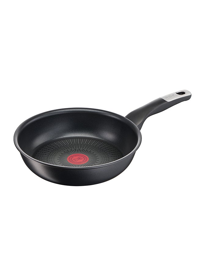 TEFAL Frying Pan | UNLIMITED frypan 24 cm | Scratch resistance | 100% safe non stick coating | Thermo signal™ | Perfect searing | Made in France | Induction | 2 Years Warranty | G2550402 Black 24cm