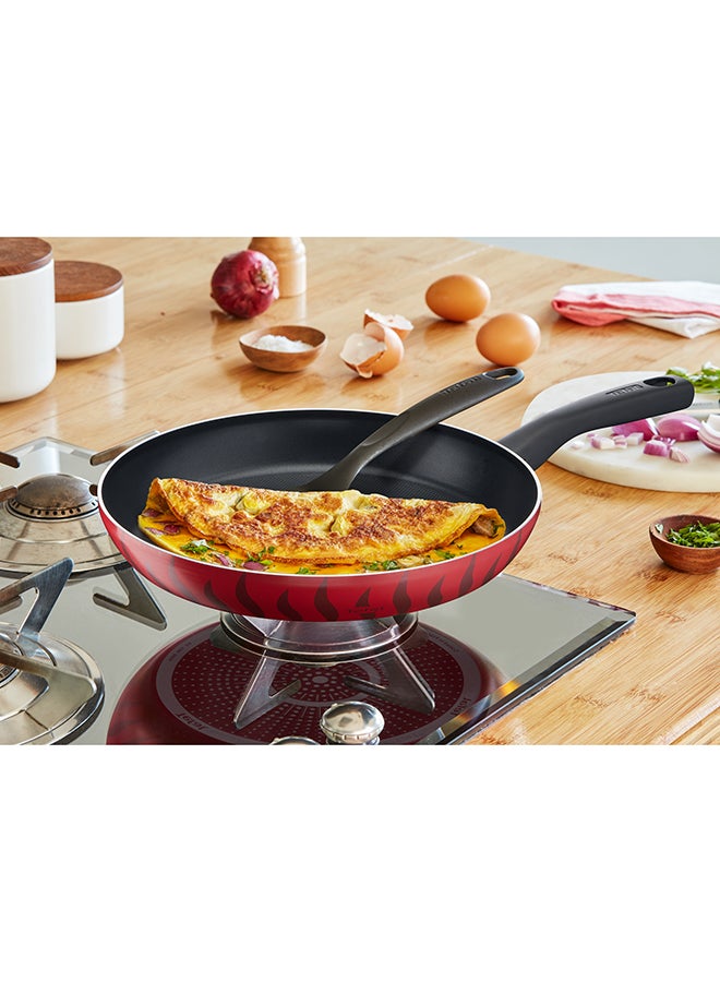 TEFAL Frying Pan | G6 Tempo Flame 28 Cm Frypan | Non-stick with Thermo Spot| Red | Aluminium | 2 Years Warranty | C3040683 Red 28 cmcm