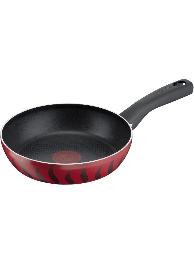 TEFAL Frying Pan | G6 Tempo Flame 20 cm Frypan | Non-stick with Thermo Spot| Red | Aluminium | 2 Years Warranty | C3040283 Red
