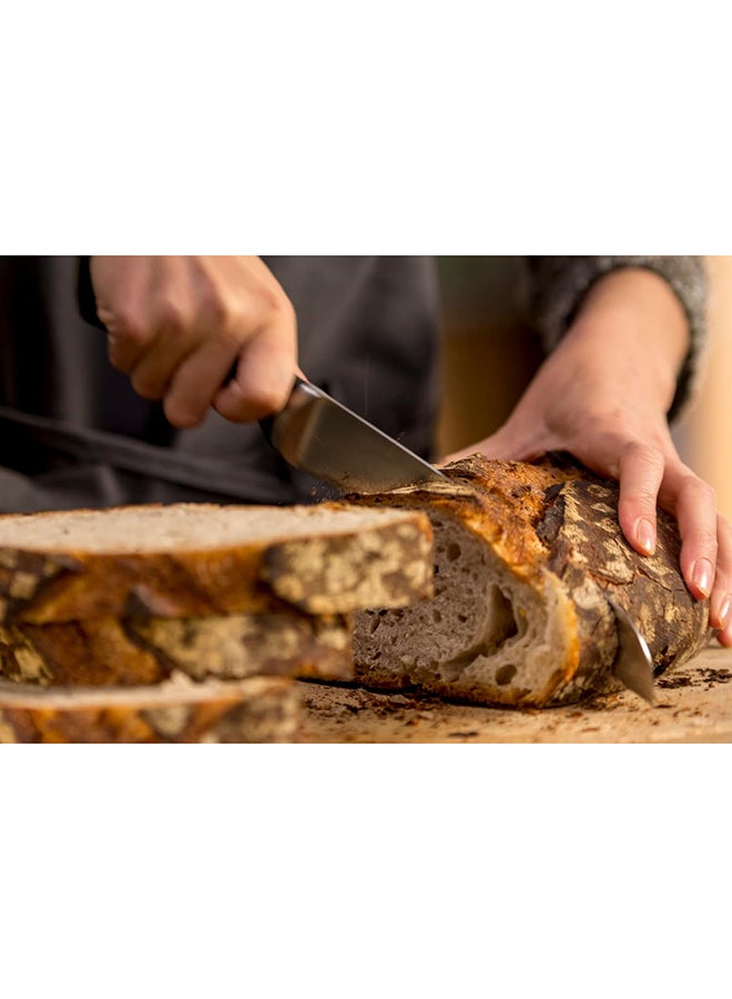 TEFAL Ice Force Bread Knife | 20 cm | Kitchen Knife | German Stainless Steel Blade | Long-Lasting Cutting Performance and Sharpness | Dishwasher safe | Black | 2 Years Warranty | K2320414 Black 20cm