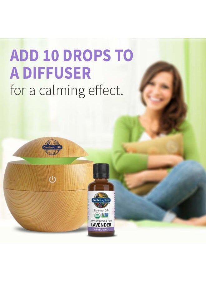 Essential Oil, Lavender 30 ml, USDA Organic & Pure, Clean, Undiluted & Non-GMO - for Diffuser, Aromatherapy, Meditation, Skincare, Sleep - Calming, Relaxing, Soothing, 1 Fl Oz