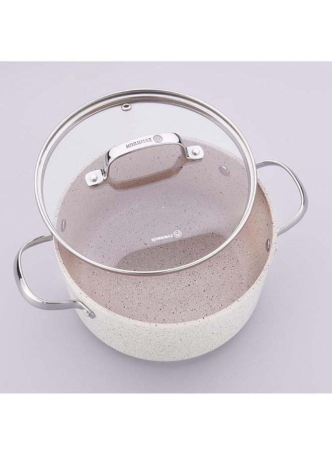 Granita Alu. 7 pcs. Cookware Set-Low Casserole 26X7 Cm/3.5 L / Frypan 26X5 Cm/2.5 L / Casserole 20X10,5 Cm/3.0 L / Casserole 24X12,5 Cm/5.0 L