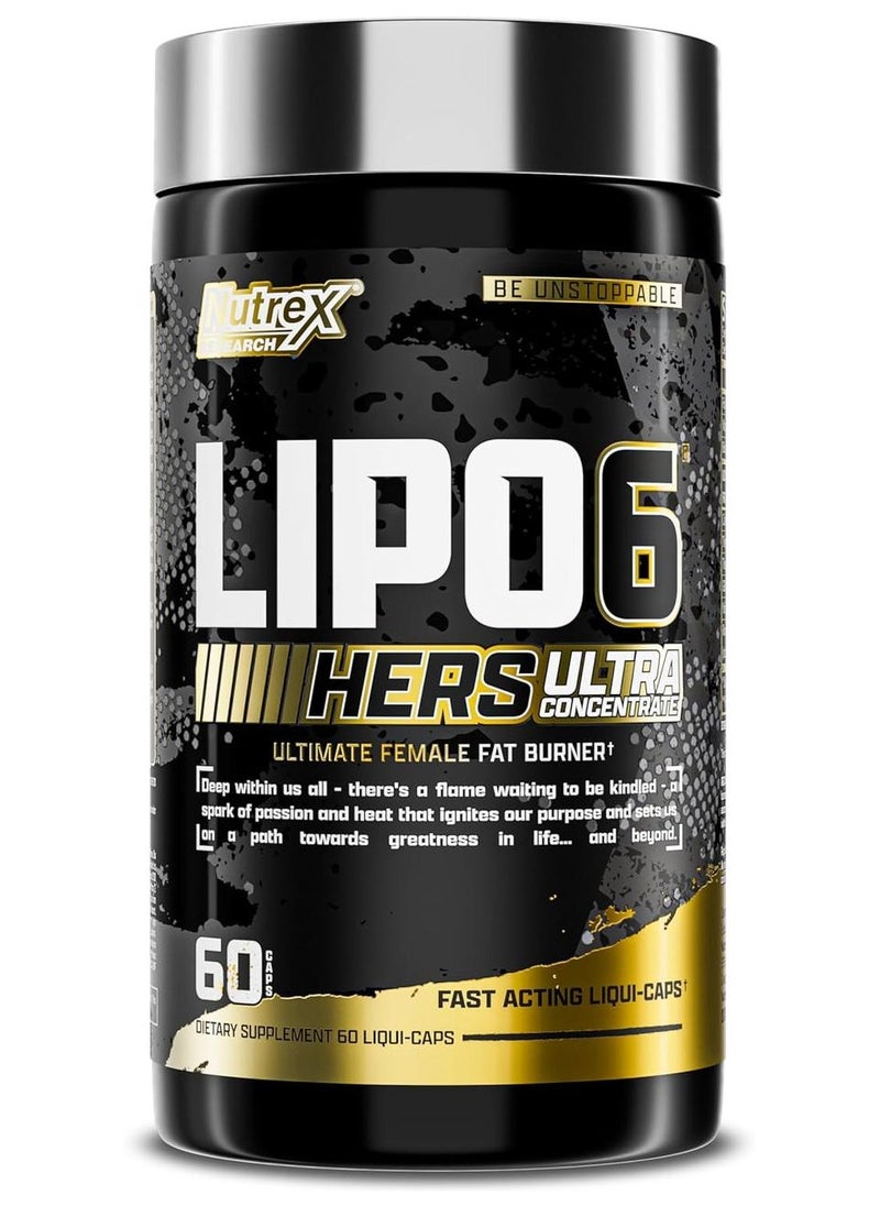 Lipo 6 Black Hers Ultra Concentrate Fat Burner  60 Capsules