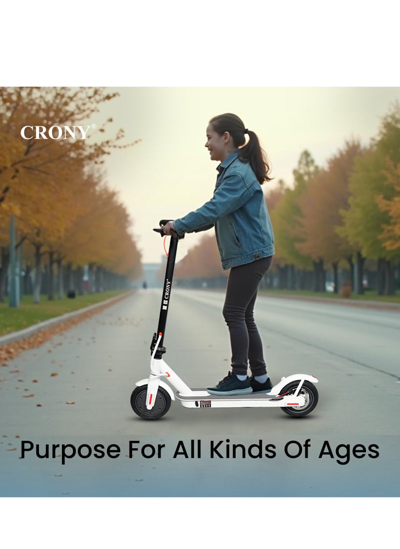 W563 Fast E-Scooter For Kids/Teens, Up To 45kilo/H, 250w Motor, 36v 7.8ah Battery, App Controlled Lightweight Foldable With Led Headlights High-Speed Electric Scooter, Anti-Slip Deep-Tread Rubber Tires, Rear Disc Brake, 100kg Max Load, Smart Scooter With App Connectivity, Portable Aluminum Frame For Adults, Heavy-Duty, Travel-Ready Design – White