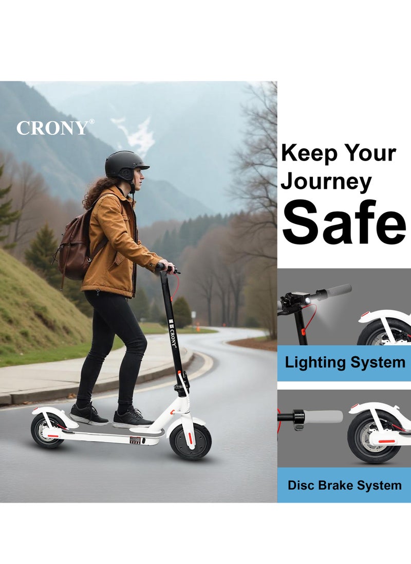 W563 Fast E-Scooter For Kids/Teens, Up To 45kilo/H, 250w Motor, 36v 7.8ah Battery, App Controlled Lightweight Foldable With Led Headlights High-Speed Electric Scooter, Anti-Slip Deep-Tread Rubber Tires, Rear Disc Brake, 100kg Max Load, Smart Scooter With App Connectivity, Portable Aluminum Frame For Adults, Heavy-Duty, Travel-Ready Design – White