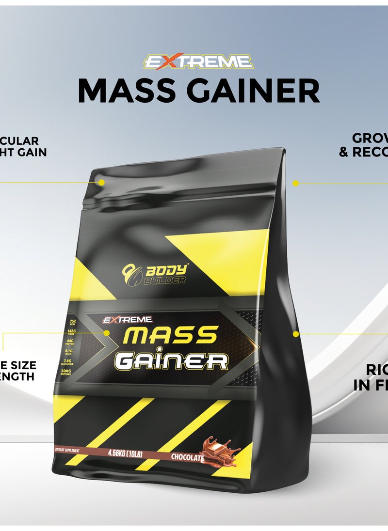 Body Builder Extreme Mass Gainer Weight Gainer 10 Lbs Chocolate Flavor