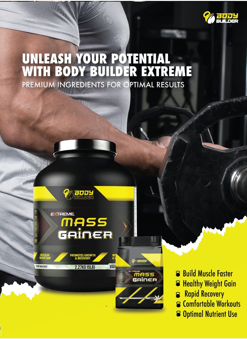 Body Builder Extreme Mass Gainer Weight Gainer 10 Lbs Chocolate Flavor