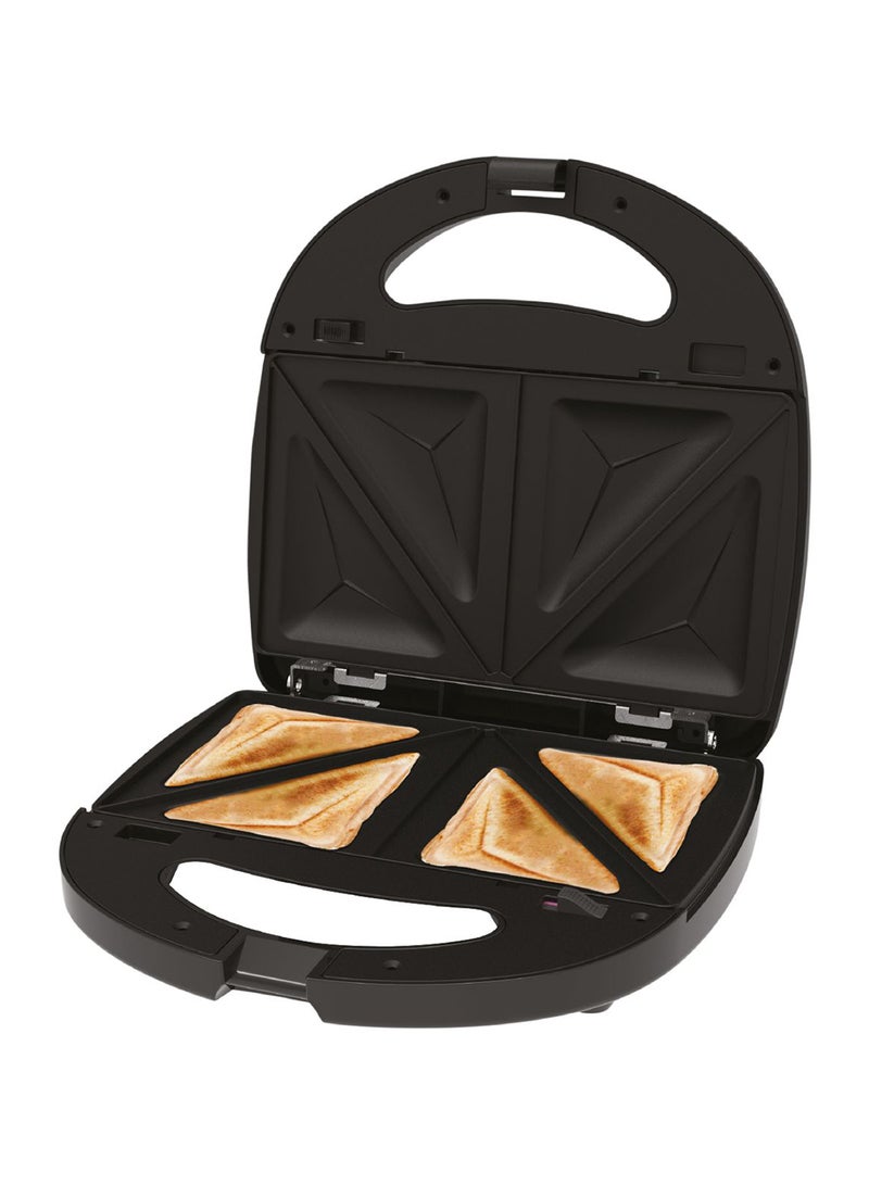 3-in-1 Detachable Multi Toaster with Thermostatic Control, Non-Stick Plates for Sandwiches, Waffles and Grilling 750 W SF9955DMT Black