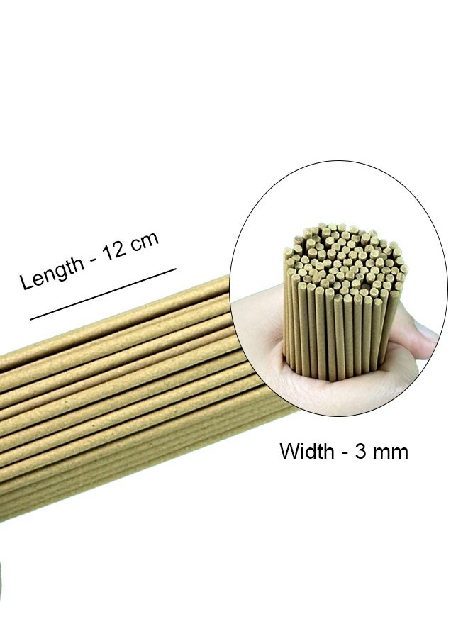 90 Pcs Cambodian Oud Incense Stick, Pure Agarwood, 3mm Thick for Home, Office, Yoga Studio, Meditation with Free Copper Incense Stick Burner, Holder, 50g