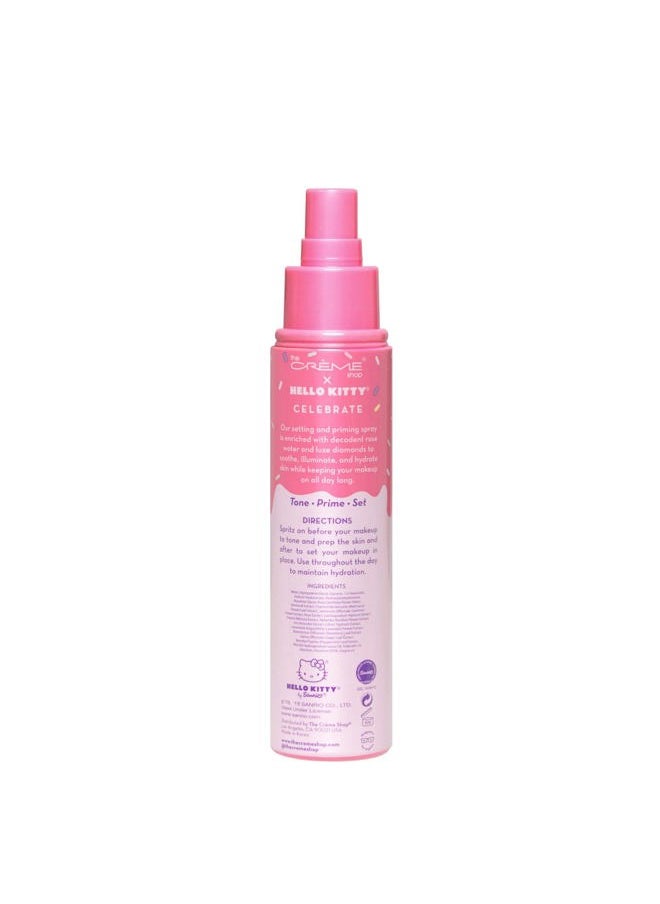 x Hello Kitty - Korean Skin Care Celebrate Priming & Setting Facial Spray (Rose Water & Diamond) - Hydration, For Makeup, Natural Essence