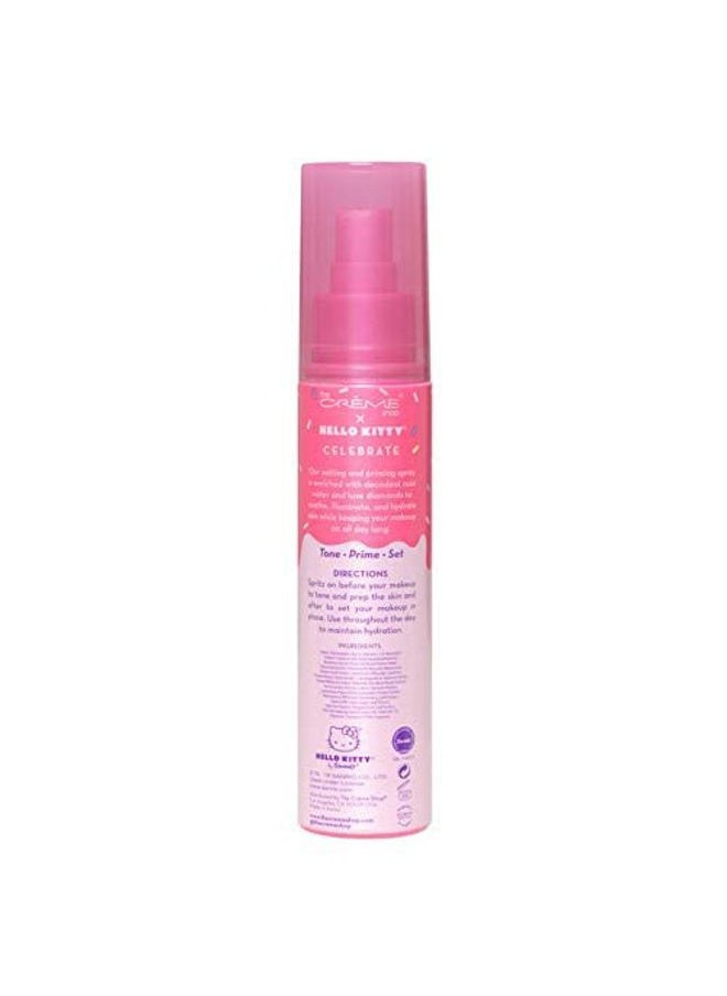 x Hello Kitty - Korean Skin Care Celebrate Priming & Setting Facial Spray (Rose Water & Diamond) - Hydration, For Makeup, Natural Essence