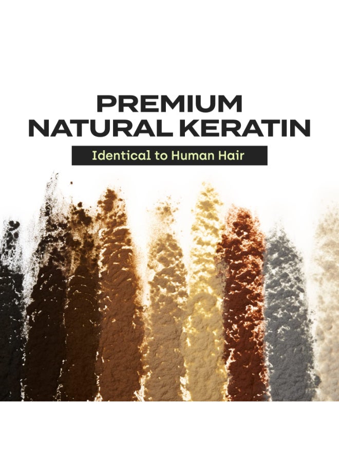 Hair Building Fibers Instant Hair Concealer for Thinning Hair, Hair Fiber for Men & Women, Texture Powder with Natural Keratin, Long-Lasting Hair Color - Light Brown 27.5grams