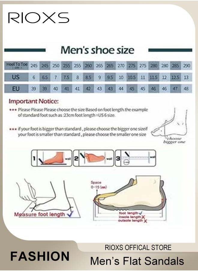 Flat Sandals For Men, Casual Open Toe Water Sandal, Men's Breathable Non-Slip Beach Sandals, Mens Sport Sandals With Back-Strap, Outdoor Fisherman Sandals For Men, Non-slip Lightweight Walking Hiking Sandals, Water Shoes