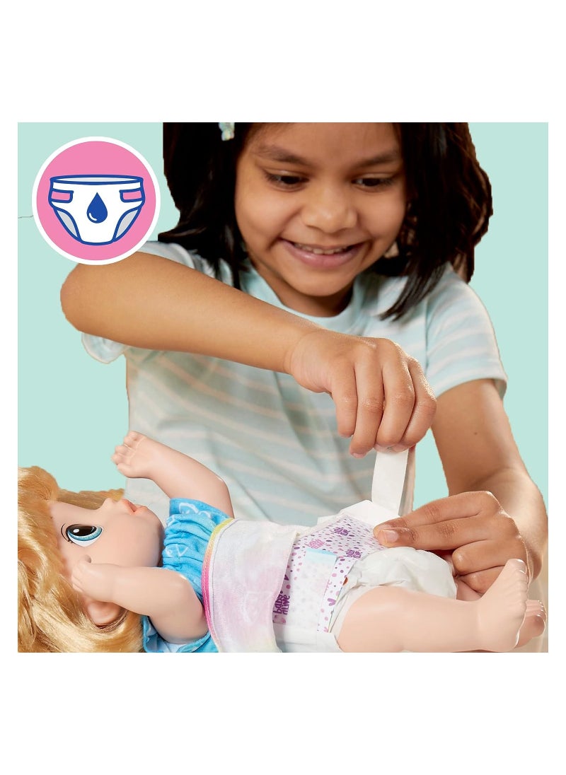 Baby Alive Fruity Sips Baby Doll - Blonde Hair And Blue Eyes