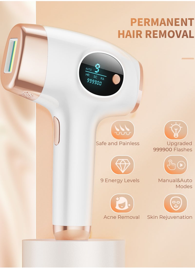 Laser Hair Removal Results in 4 weeks Permanent IPL Hair Removal with 9 Energy Levels 3 Functions 999900 Flashes