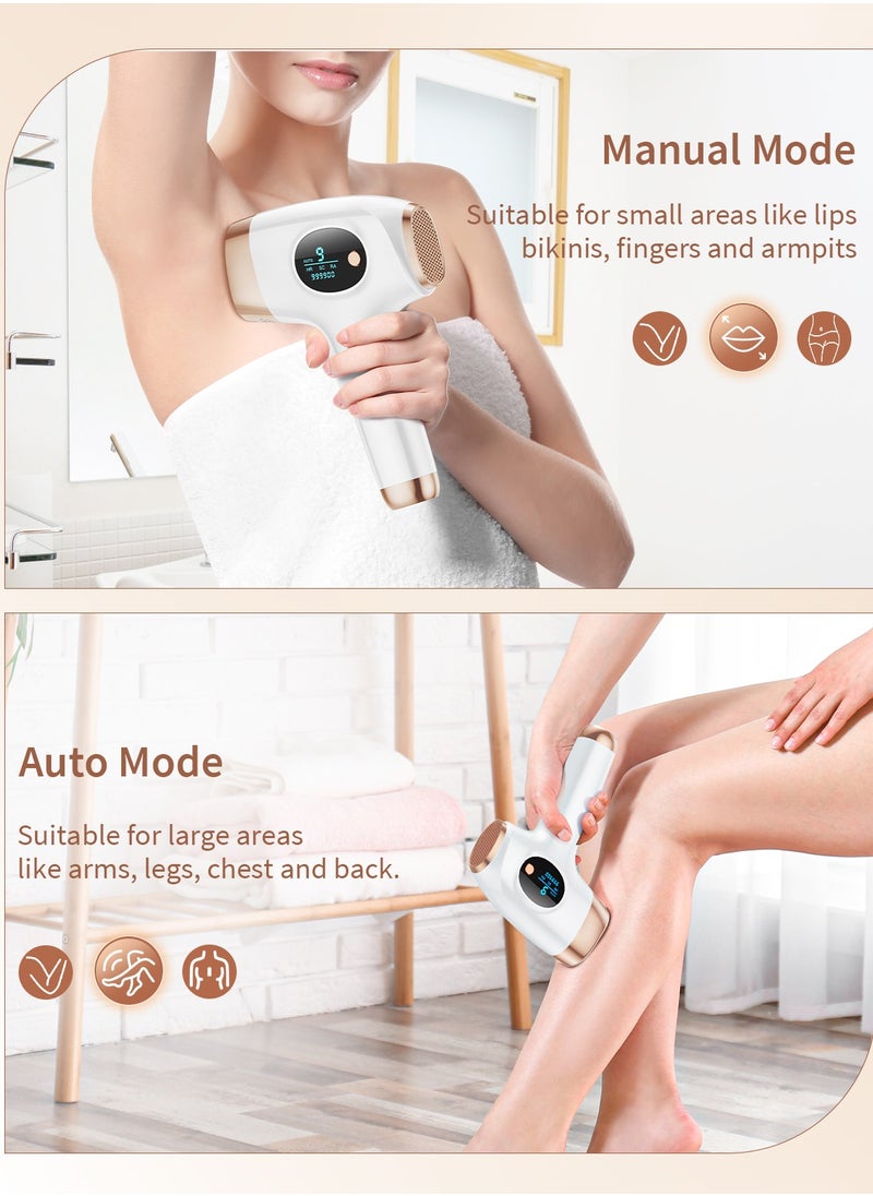 Laser Hair Removal Results in 4 weeks Permanent IPL Hair Removal with 9 Energy Levels 3 Functions 999900 Flashes
