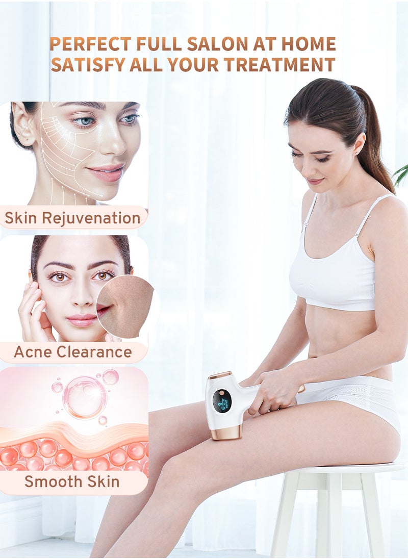 Laser Hair Removal Results in 4 weeks Permanent IPL Hair Removal with 9 Energy Levels 3 Functions 999900 Flashes