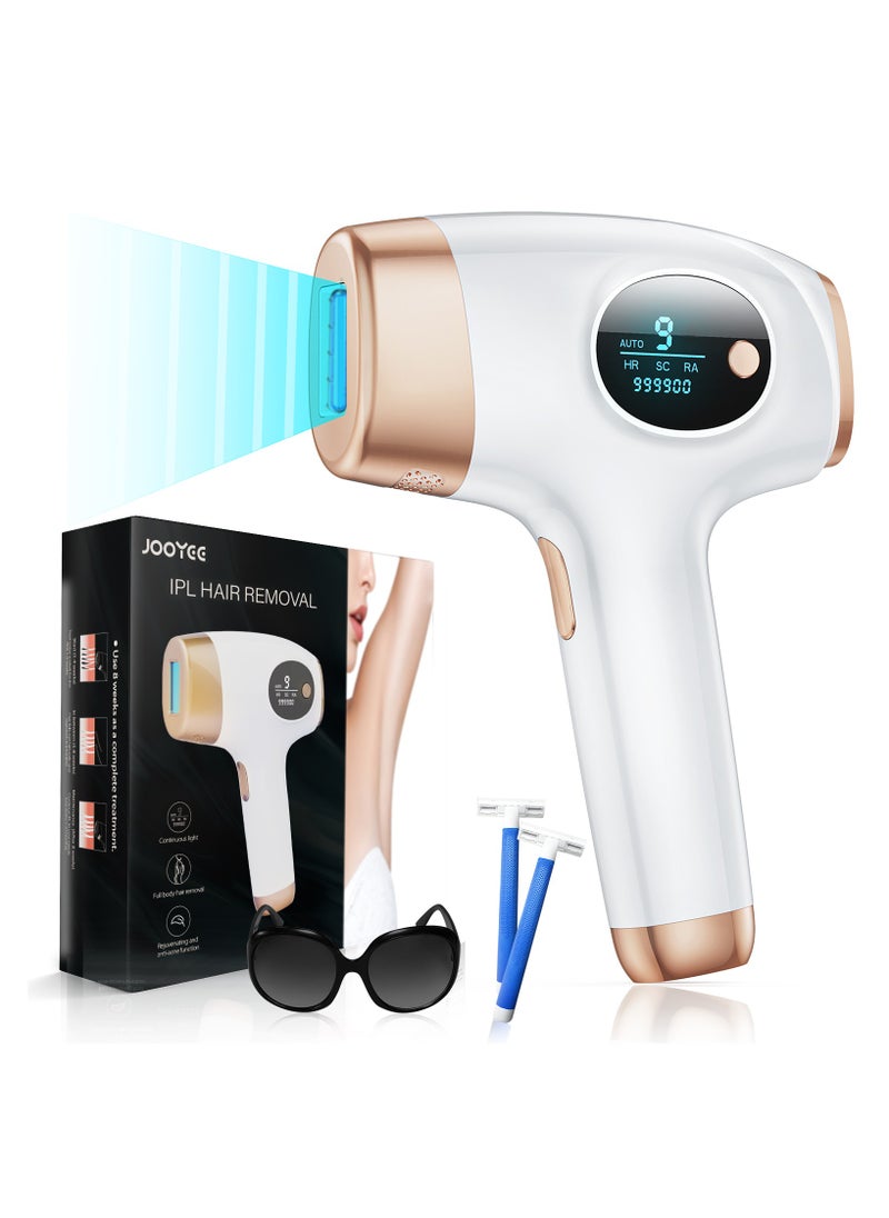 Laser Hair Removal Results in 4 weeks Permanent IPL Hair Removal with 9 Energy Levels 3 Functions 999900 Flashes