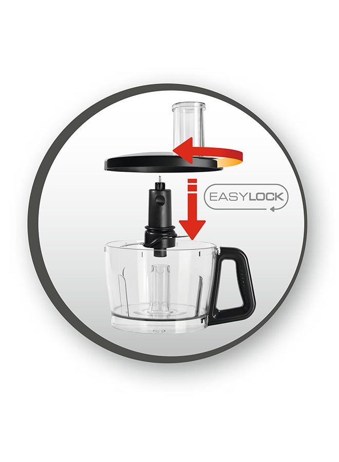 Digital Food Processor Double Force 3 L 1000 W FP827E27 Silver / Black