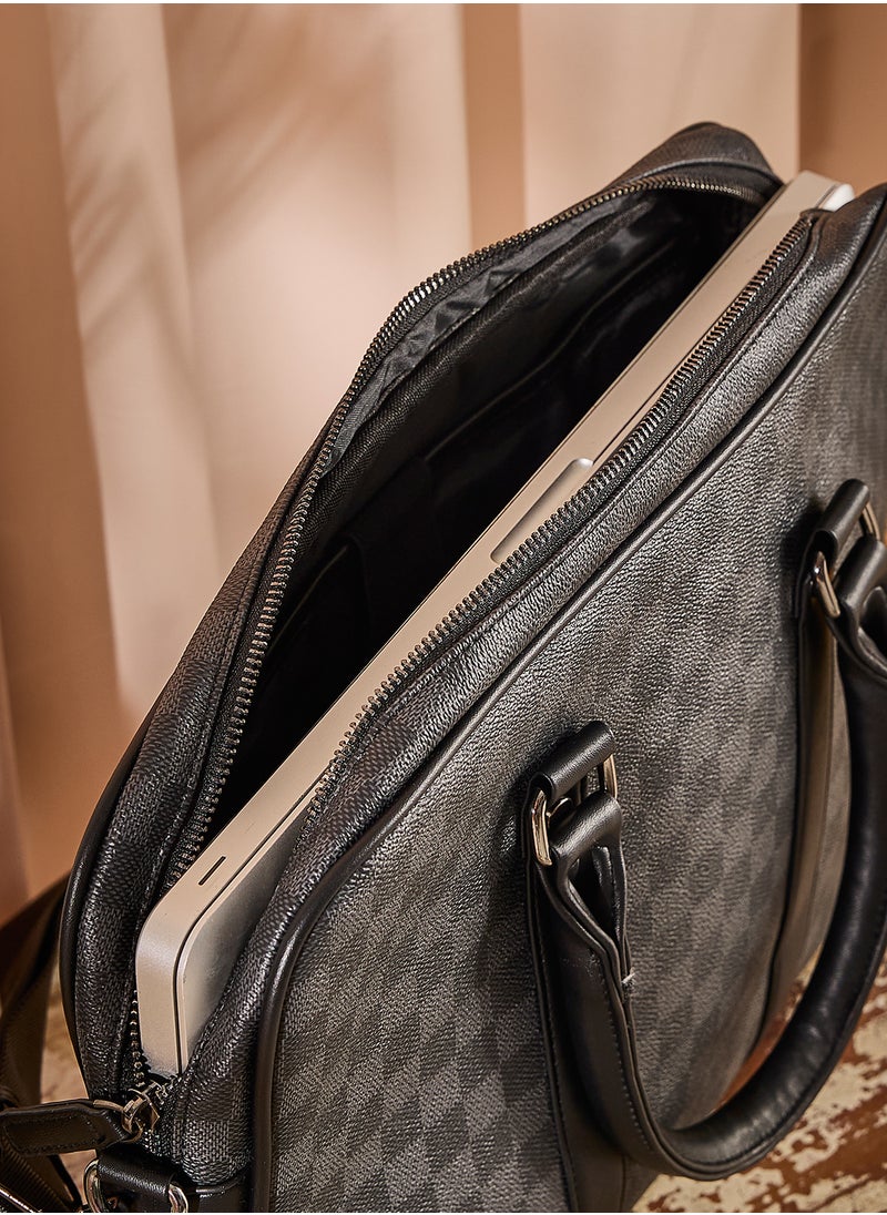 Check Print Laptop Bag