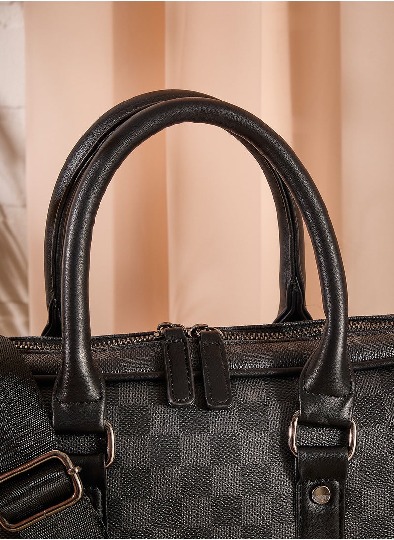 Check Print Laptop Bag