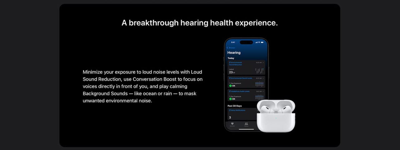 AirPods Pro 2 Wireless Earbuds, Bluetooth Headphones, Active Noise Cancellation, Hearing Aid Feature, Transparency, Personalized Spatial Audio, High-Fidelity Sound, H2 Chip, USB-C Charging White