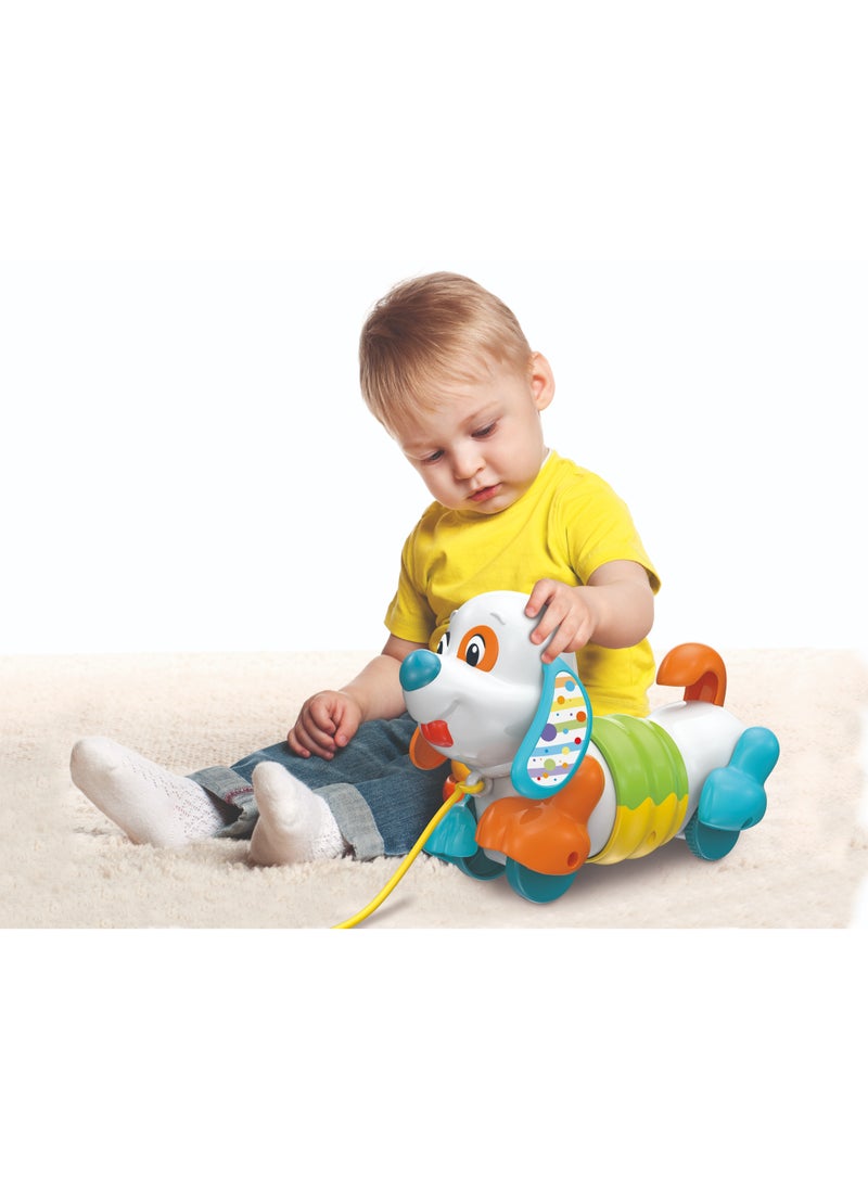 Clementoni Pull Along Dog for Baby Toddlers | Interactive Toy for Baby and Toddler | Helps with Motor Skill Development | Bright Colors | Early Development Toy | Perfect Gift for Baby and Toddler
